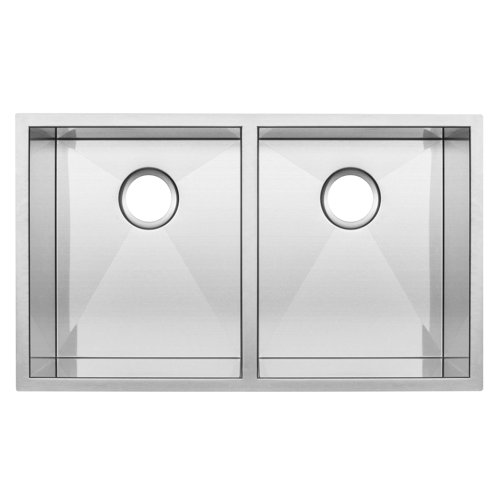 Ticor Sinks Pacific Series 19'' W Double Bowl Stainless Steel